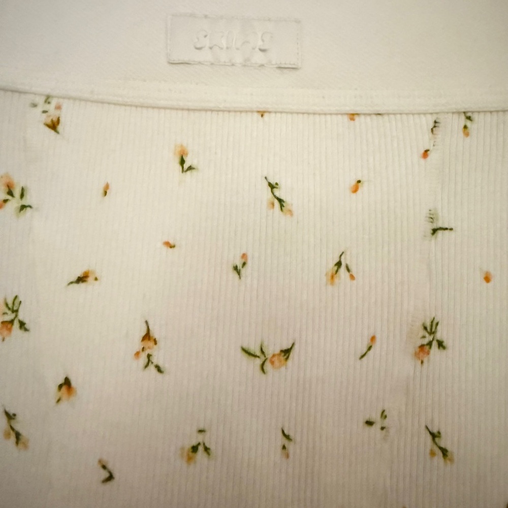 Skims Ribbed Stretch Legging in Marigold Rosebud - Picture 7 of 9